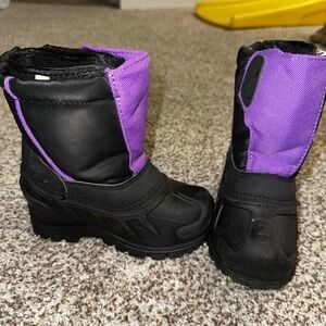 Itasca Children's Black and Purple Winter Boots